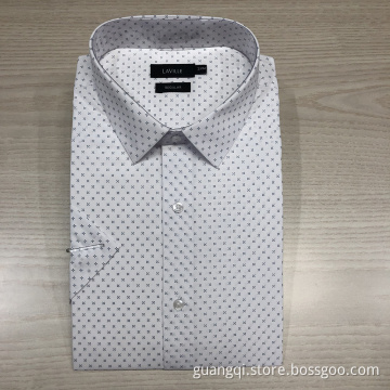 Clearness clean male print short sleeve shirt